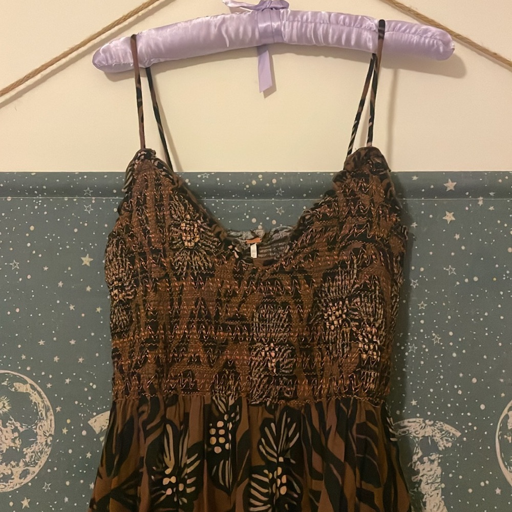 🌙FREE PEOPLE Sweet Nothings Midi Dress/Brown Patina Combo🌙 - Picture 8 of 10
